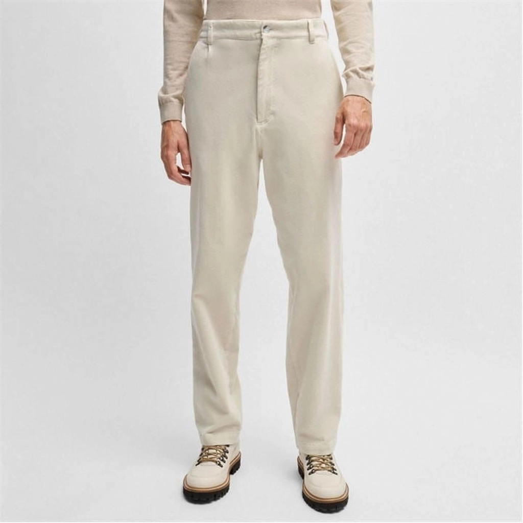 Hugo Boss C-Kai-DPL Relaxed-Fit Trousers - White